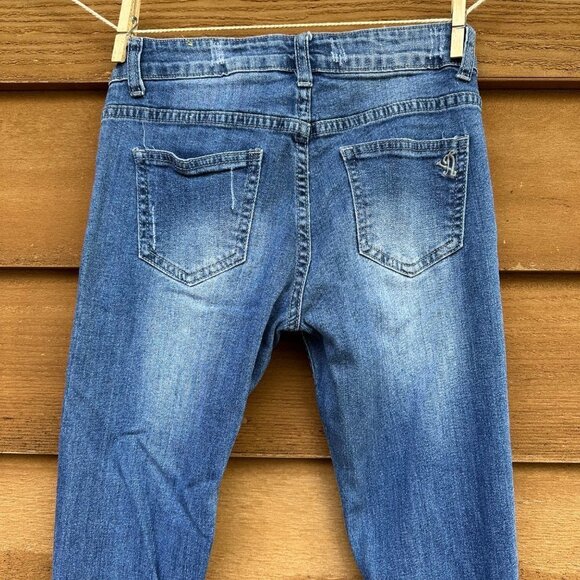 VIP Jeans Skinny Distressed Blue Stretch - Picture 8 of 12